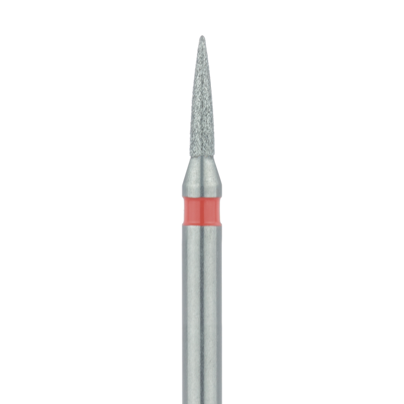 LANJING Dental Diamond Bur Flame Shape 863/012F | Fine Grit Red Band | FG Friction Grip | For High Speed Turbine