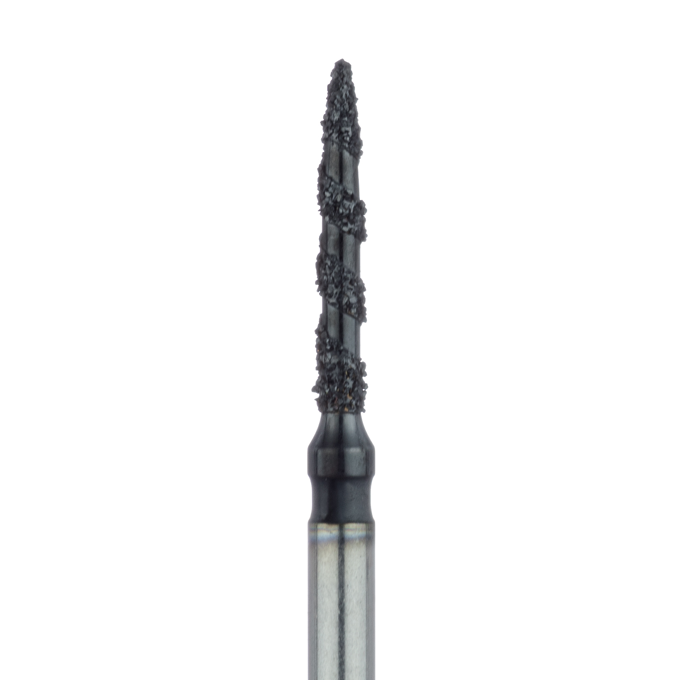 B862-012-FG Black Cobra Diamond Bur, Flame, 1.2mm Ø, Super
