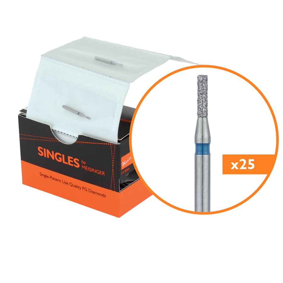 mrmr　0710 0710M Single-Use Diamond Bur, Sterile, 25 Pack, 1mm Ø, Flat