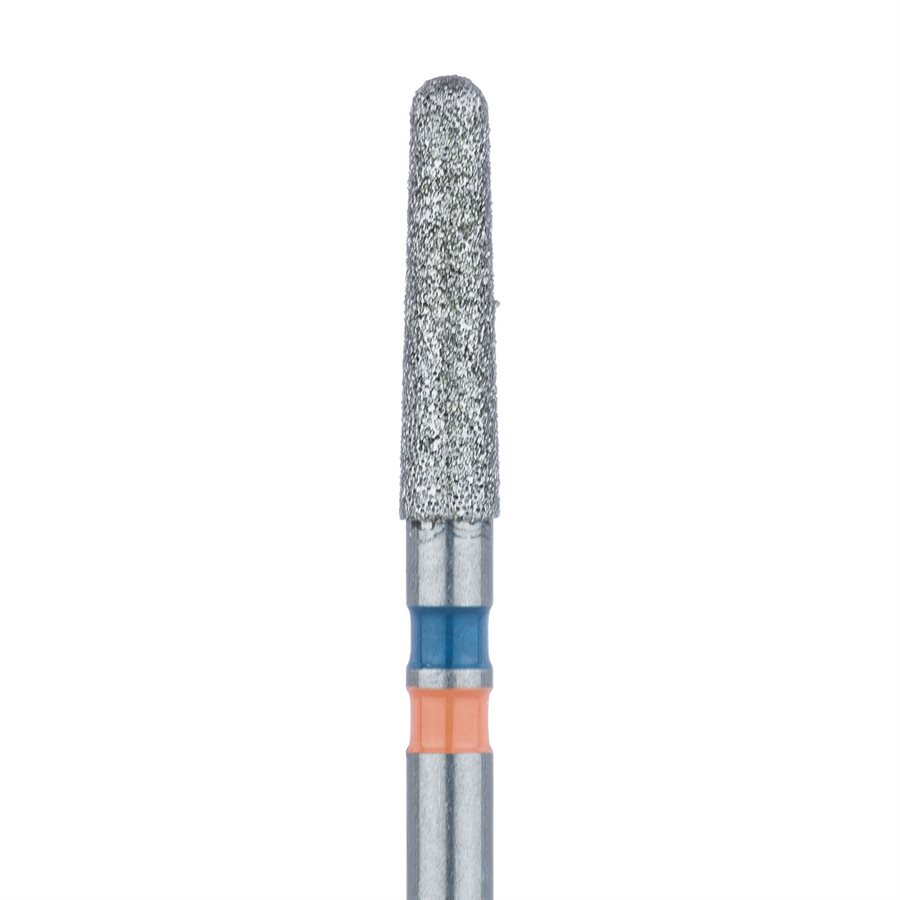 Z850-018-FG Zirconia Diamond Bur, Tapered Round End Cylinder