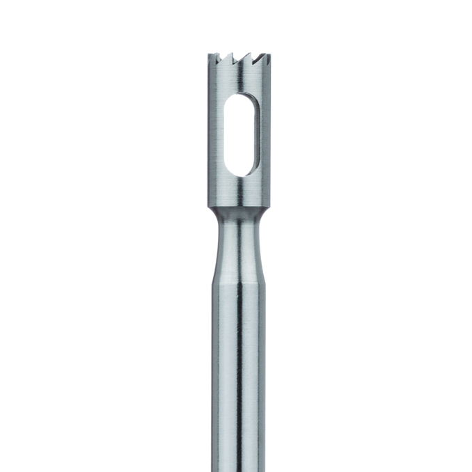 224RF-027-HP Steel Bur, Rust Free Stainless Steel Bur, 2.7mm External Ø, 2.1mm Internal Ø, Trephine, HP