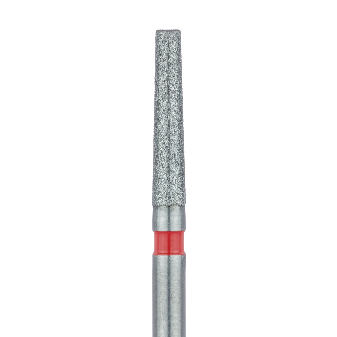 847F016FGLong Tapered Flat End Diamond Bur, 1.6mm Fine FG