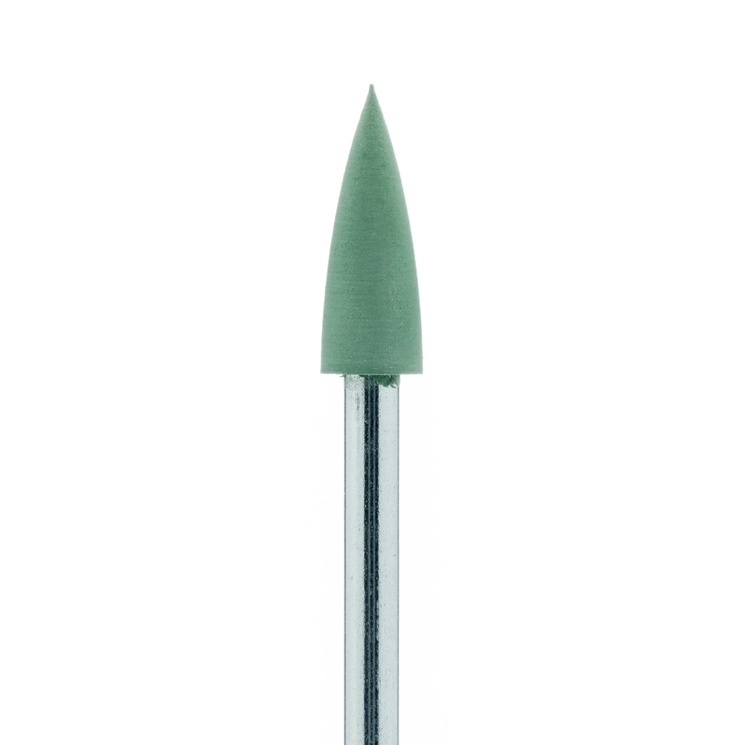 9502H-043-HP-GRN Polisher, Green High Shine, Tapered Point, 4.3mm Ø, Fine, HP