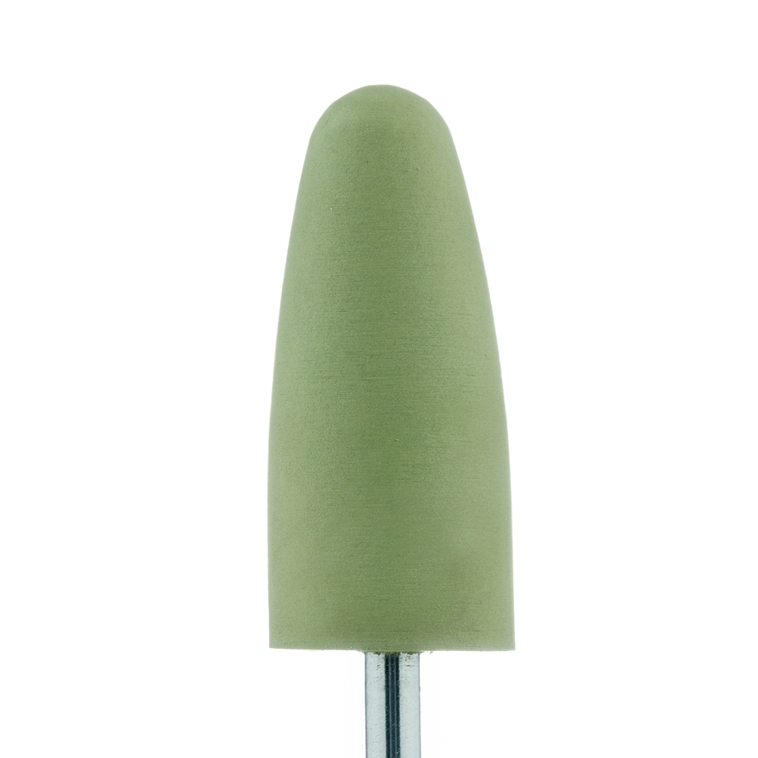 9573H-100-HP-Y Polisher, For Acrylics, Yellow, Cone, 10mm Ø, High Shine, HP