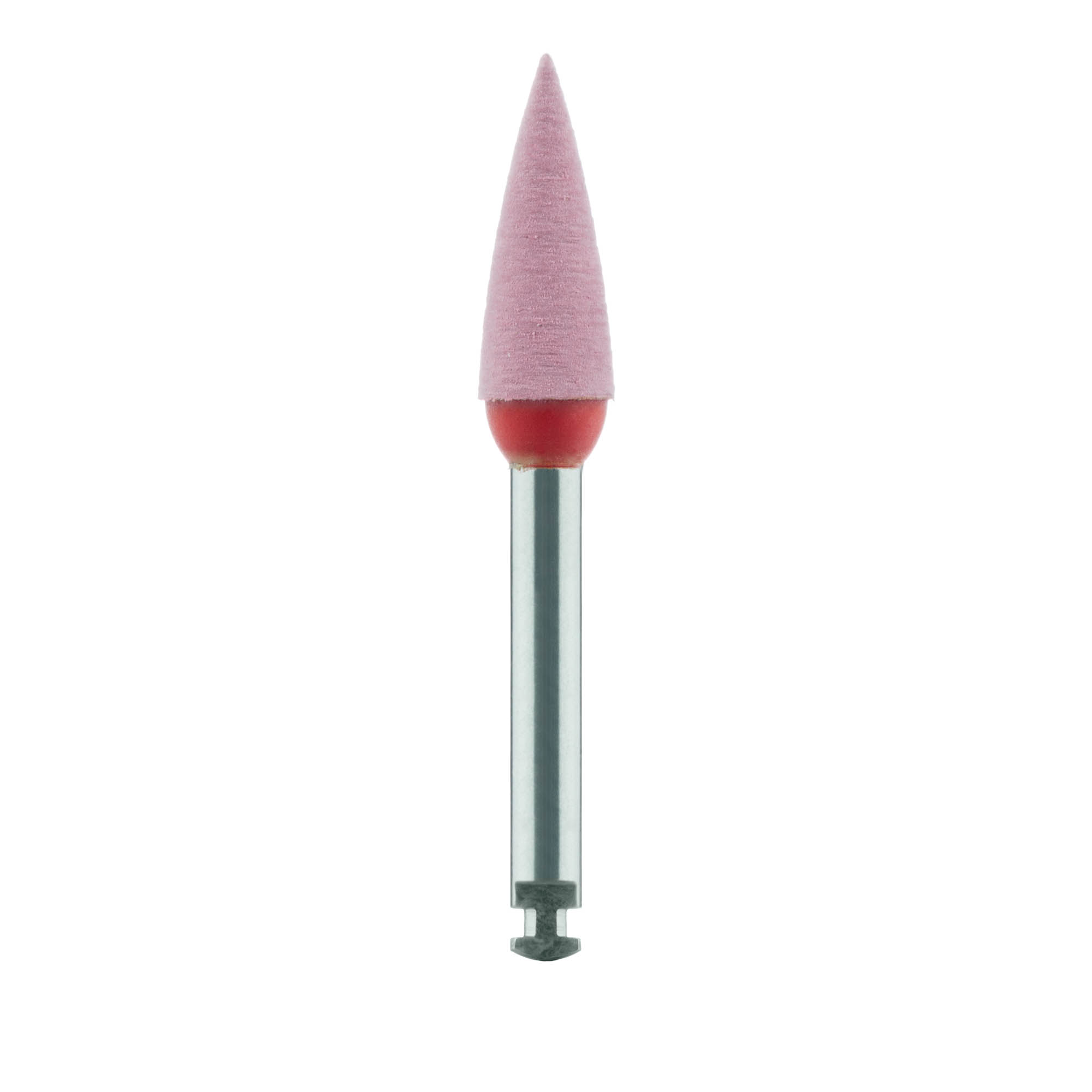 9742F-040-RA-R / O Polisher, Diamond Impregnated, For Porcelain, Red / Orange, Point, 4mm Ø, High Shine Polishing (Fine), RA
