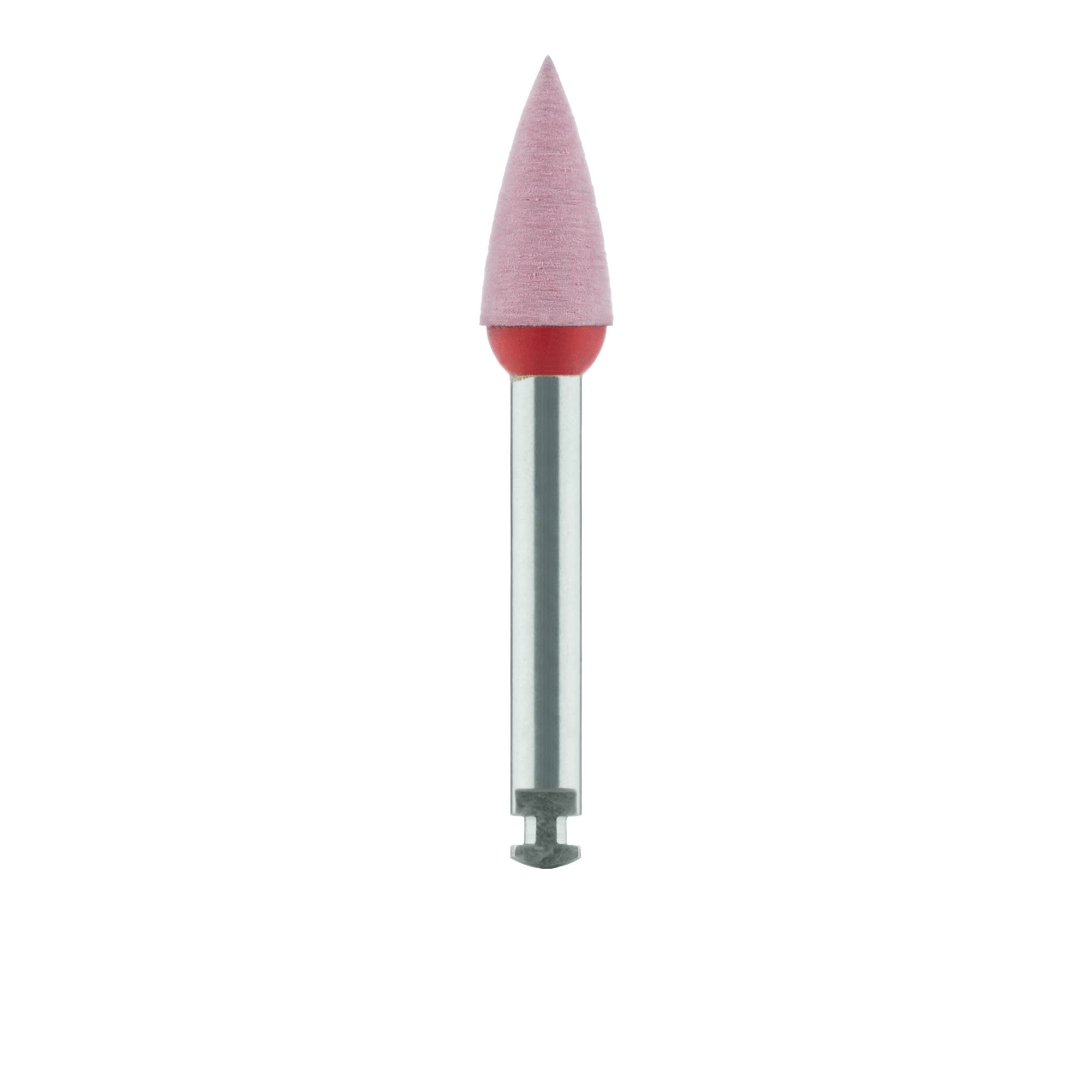 9743F-040-RA-R / O Polisher, Diamond Impregnated, For Porcelain, Red / Orange, Point, 4mm Ø, High Shine Polishing (Fine), RA