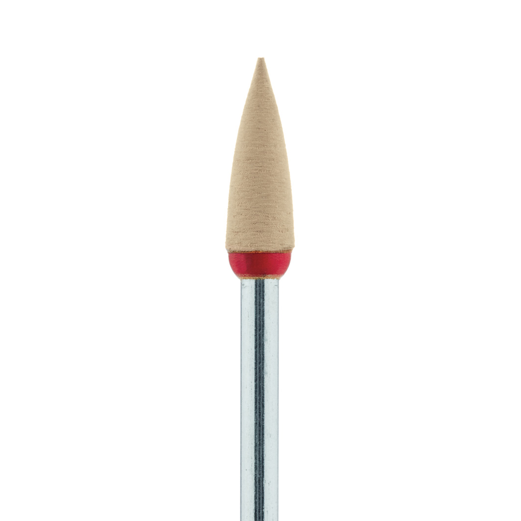DCA10-040-HP-BRN / O Polisher, Diamond Impregnated, For Zirconia, Brown / Orange, Point, 4mm Ø, High Shine Polishing, HP