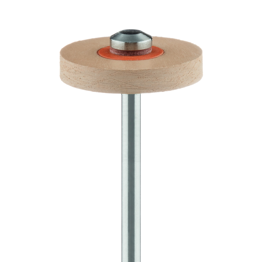 DCA12-170-HP-BRN / O Polisher, Diamond Impregnated, For Zirconia, Brown / Orange, Wheel, 17mm Ø, High Shine Polishing, HP