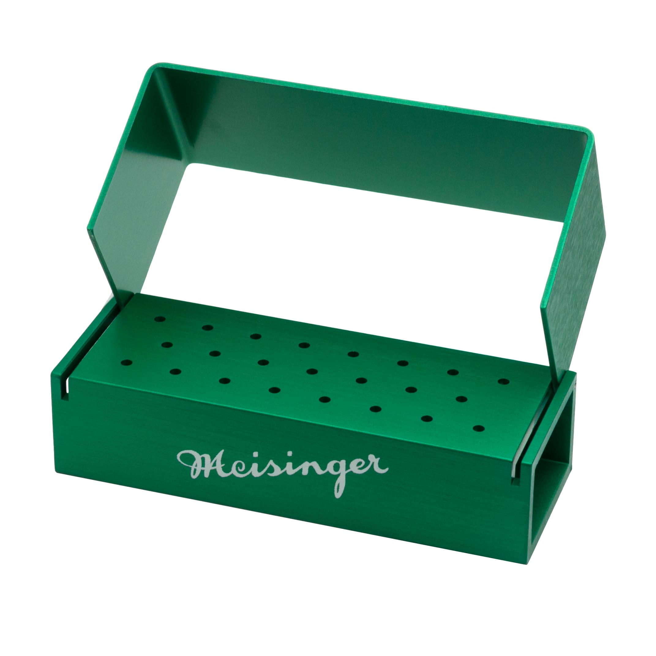 GR702 Bur Block, Anodized Aluminum, Green, 3 Rows, 23 HP, Sterilizable GR702 Bur Block, Anodized Aluminum, Green, 3 Rows, 23 HP, Sterilizable