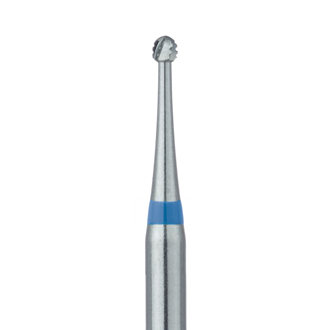 Bur 010 HM1SQ-010-FG Operative Carbide Bur, Cross Cut, Round, 1mm Ø, FG