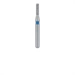 0710MS Single-Use Diamond Bur, Sterile, 25 Pack, 1mm Ø, Flat End Cylinder, 4mm Working Length, Medium, SS