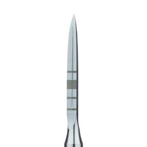186RFLM-018-RA Surgery, Stainless Steel Bur, Laser Depth Marks, Pilot Drill Spade, 1.8mm Ø, RA