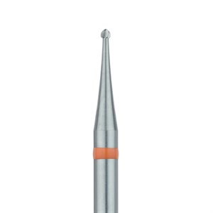 1RF-010-HP Steel Bur, Rust Free Stainless Steel Bur, US #2, 1mm Ø, Round, HP