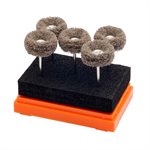 253G-250-HP Polisher, Brown, Used on Acrylics, Fuzzies, Coarse, 25mm Ø, HP