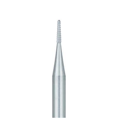 39RF-008-HP Steel Bur, Rust Free Stainless Steel Bur, Cross Cut Taper Point, 0.8mm Ø, HP