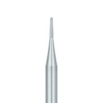 39RF-008-HP Steel Bur, Rust Free Stainless Steel Bur, Cross Cut Taper Point, 0.8mm Ø, HP