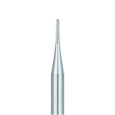 39RF-009-HP Steel Bur, Rust Free Stainless Steel Bur, Cross Cut Taper Point, 0.9mm Ø, HP