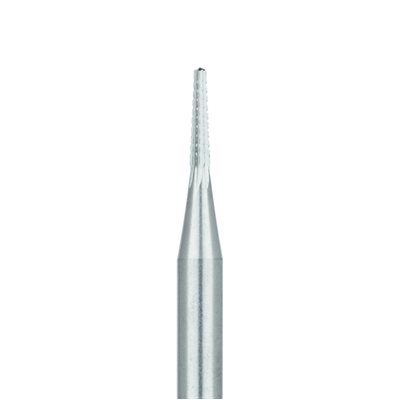 39RF-012-HP Steel Bur, Rust Free Stainless Steel Bur, Cross Cut Taper Point, 1.2mm Ø, HP
