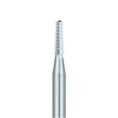 39RF-018-HP Steel Bur, Rust Free Stainless Steel Bur, Cross Cut Taper Point, 1.8mm Ø, HP