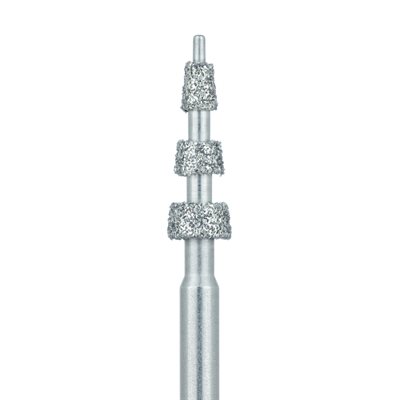 510W-025-FG Modified Depth Diamond Bur, With Guide Pin, 0.3mm / 0.5mm / 0.7mm, Medium, FG 510W-025-FG Modified Depth Diamond Bur, With Guide Pin, 0.3mm / 0.5mm / 0.7mm, Medium, FG