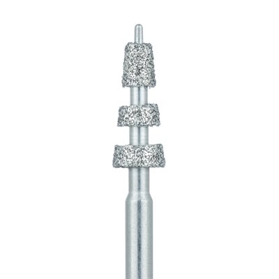 510W-030-FG Modified Depth Diamond Bur, With Guide Pin, 0.5mm / 0.7mm / 0.9mm, Medium, FG