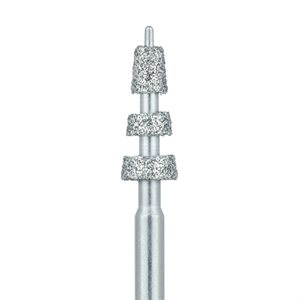510W-030-FG Modified Depth Diamond Bur, With Guide Pin, 0.5mm / 0.7mm / 0.9mm, Medium, FG