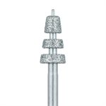 510W-035-FG Modified Depth Diamond Bur, With Guide Pin, .8mm / 1.0mm / 1.2mm, Medium, FG