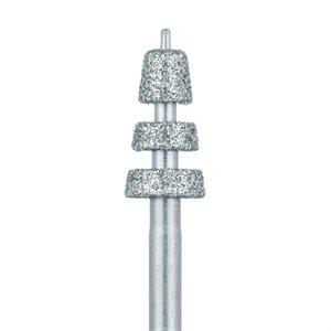 510W-035-FG Modified Depth Diamond Bur, With Guide Pin, .8mm / 1.0mm / 1.2mm, Medium, FG