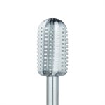 82RF-060-HP Steel Bur, Rust Free, 6.0mm Ø, Cross Cut, Rounded Cylinder Soft Reline Reducer, HP