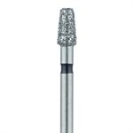 845RH-025-FG Tapered Round Edge Diamond Bur, 2.5mm Ø, Super Coarse, 1.8mm Tip Ø, FG