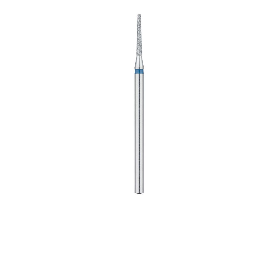 848014HP Extra Long Tapered Flat End Diamond Bur, 1.4mm Ø, Medium, 0