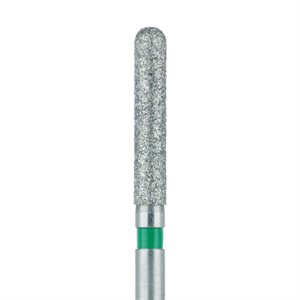 881Z5-017-FG Zirconia Diamond Bur, 0 Degree Long Round End Cylinder, 1.7mm Ø, Coarse, FG