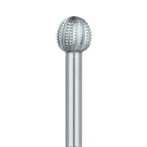 91RF-050-HP Stainless Steel Bur, Rust Free, Cross Cut, Round Soft Reline Reducer, 5mm Ø, HP