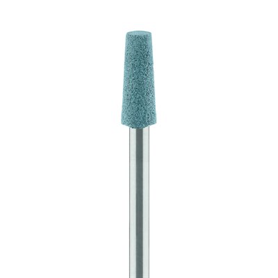 9734H-040-HP-TRQ Abrasive, Turquoise, Tapered Flat End, Diamond Porcelain for Ceramics, Zirconia Sprue Removal, 4mm Ø, Coarse, HP