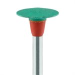 9746G-100-RA-GR / O Polisher, Diamond Impregnated, For Porcelain, Green / Orange, Knife Edge, 10mm Ø, Pre-Polishing (Coarse), RA