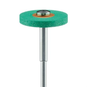 9752G-170-HP-GR / O Polisher, Diamond Impregnated, For Porcelain, Green / Orange, Wheel, 17mm Ø, Pre-Polishing (Coarse), HP