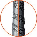 B850-025-FG Black Cobra Diamond Bur, Round End Taper, 2.5mm Ø, Super Coarse, FG