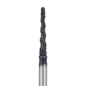 B850-014-FG Black Cobra Diamond Bur, Round End Taper, 1.4mm Ø, Super Coarse, FG