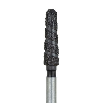 B850-025-FG Black Cobra Diamond Bur, Round End Taper, 2.5mm Ø, Super Coarse, FG
