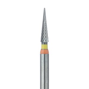 D0134F-014-FG Trimming & Finishing Carbide Bur, Twist Finisher, 1.4mm Ø, ET6, Extra Fine, FG