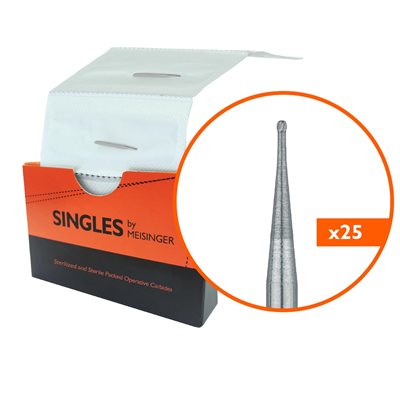 FG1 / 4 Carbides, Singles, Sterile Packed, US#1 / 4, FG, 25 Pack