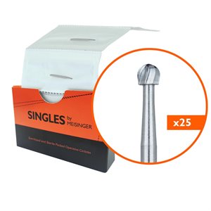 FG8 Carbides, Singles, Sterile Packed, US#8, FG, 25 Pack