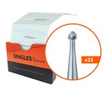 RA6 Carbides, Singles, Sterile Packed, US#6, RA, 25 / PK